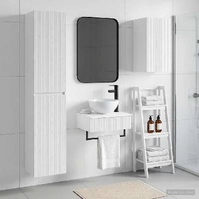 vidaXL Комплект мебели за баня 3 бр. Бяло 33 x 34, 5 x 160 см (3406043)