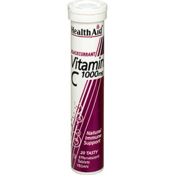 HEALTHAID Хранителна добавка Витамин С 1000 mg Ефервесцентни таблетки Касис, HealthAid Vitamin C 1000mg - Effervescent (Blackcurrant Flavour)