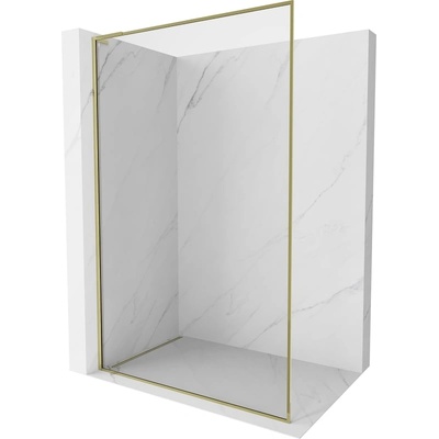 Mexen Kioto-F L душ стена Walk-in с рамка 55 x 202 cm, прозрачна 8 mm, златна - 800-055-174-50-00 (800-055-174-50-00)