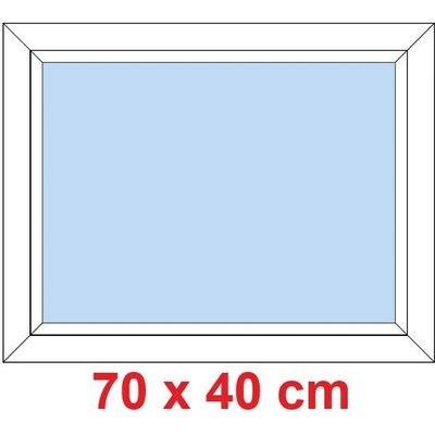 Soft Plastové okno 700 x 400 mm, FIX neotevíravé, Antracit struktura/bílá