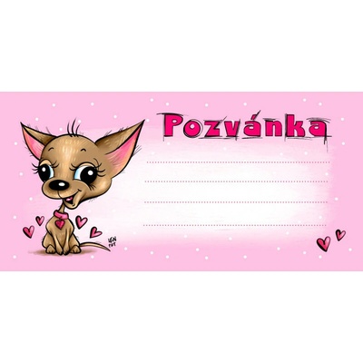 Detská pozvánka na párty Psík, bal.