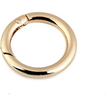 Karabina kulatá na kabelky / kroužek na klíče Ø25 mm - zlatá klasik