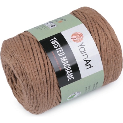 Pletací příze Twisted Macrame 500 g rozčesávací hnědobéžová 1 ks