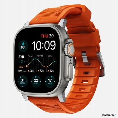 Nomad Rugged Strap Orange/Silver Apple Watch 42/44/45/Ultra 49mm NM01287285