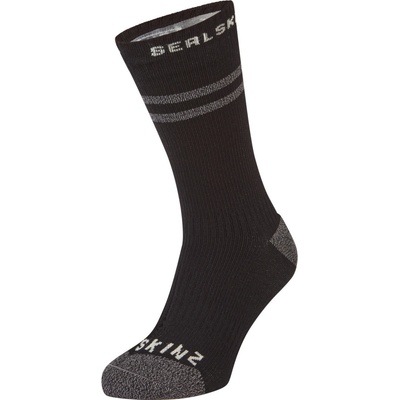SealSkinz Nepremokavé ponožky Scoulton čierna/sivá