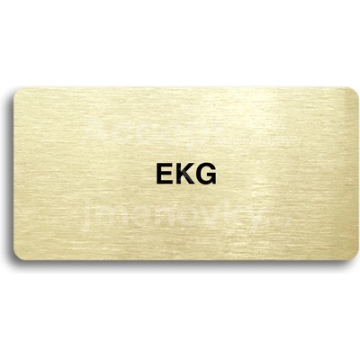 ACCEPT Piktogram EKG - zlatá tabulka - černý tisk bez rámečku