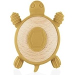 Zopa Силиконова дървена гризалка Turtle, Mustard Yellow (ZOP086432)