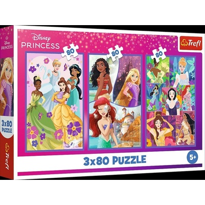 Trefl Přátelé princezny Disney Princess 3 x 80 dílků