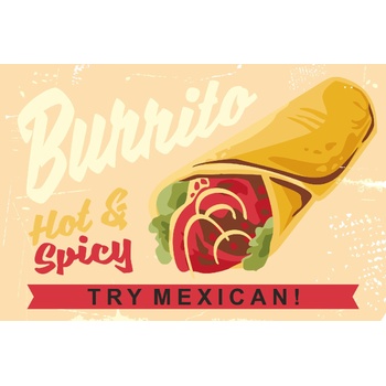 DIMEX ART s. r. o Флизелинов фототапет винтидж плакат на бурито 375 x 250 см