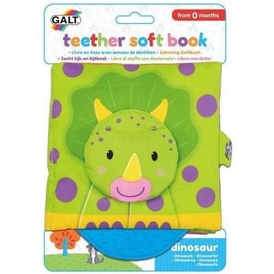 Galt - Бебешка шумяща книжка с гризалка - Динозавър