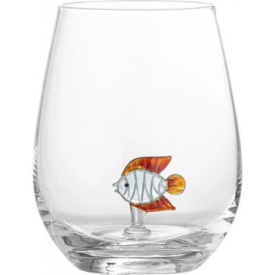 Bloomingville Sklenice na vodu Misa Fish čirá barva sklo 560 ml