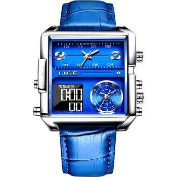 LIGE Часовник lige xu-35204 - Син kp35204 (xu-35204)