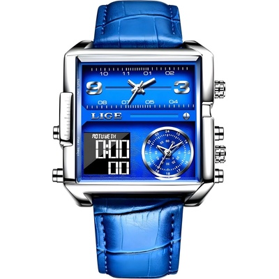 LIGE Часовник lige xu-35204 - Син kp35204 (xu-35204)