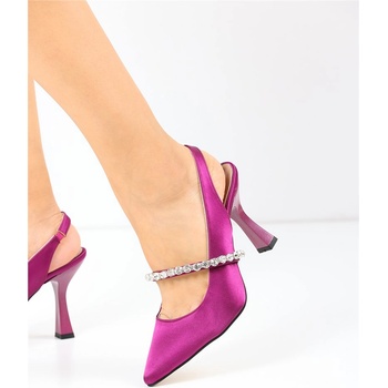 Johns Athletic Дамски елегантни обувки с декоративни камъчета 5155 - Лилави #360414 (360414_Лилав)