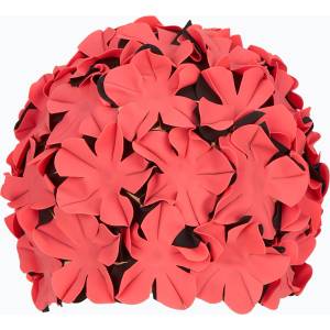 Fashy Flowers червена / черна дамска шапка за плуване