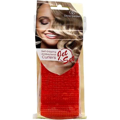 Olivia Garden Jet Set Antibacterial Curlers Orange 6 ks, 25 mm