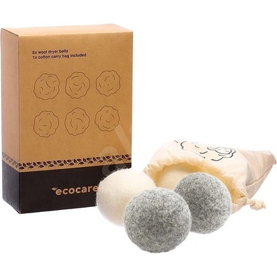 Ecocare guľa z vlny do sušičky bielizne mix farieb 6 ks