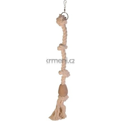 TRIXIE Závěsné bavlněné lano se 3 uzly 60 cm x 23 mm