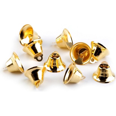 Zvonček 20 mm zlatá 10 ks