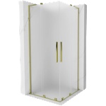 Mexen Velar L Duo плъзгаща се душ кабина 90 x 90 cm, матирано, златиста - 871-090-090-02-33-50 (871-090-090-02-33-50)