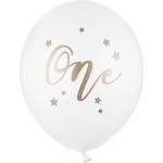 Party Deco Латексов Балон "One" Чисто Бял (SB14P-307-008)