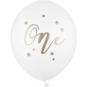 Party Deco Латексов Балон "One" Чисто Бял (SB14P-307-008)