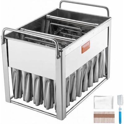 Formy na zmrzlinu, komerční sada 40 Ks s 50 dřívky a sáčky