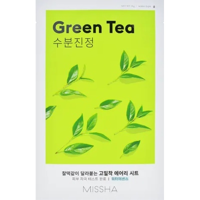 MISSHA Airy Fit Sheet Mask Green Tea - Текстилна маска за лице с екстракт от зелен чай 19гр