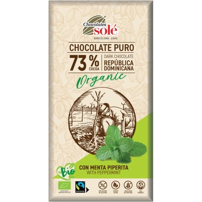 SOLÉ Bio hořká čokoláda s mátou 100 g