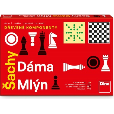 Šachy, dáma, mlýn Dino
