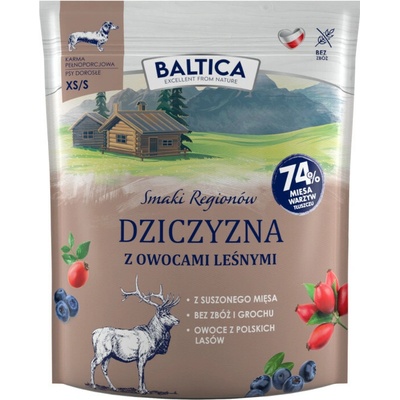 Baltica Smaki regionów Small breeds Venison with forest fruits 1 kg