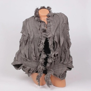 Image 1 of Плетено болеро в тъмносиво с волани