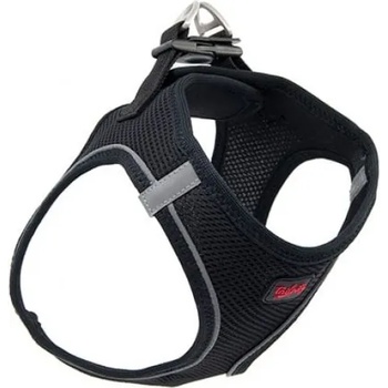 DUBEX air mesh harness - нагръдник за куче с мека мрежа и светлоотразителни елементи, обиколка врат 30-32 см, обиколка гърди 36-44 см, размер s - черен, Турция - 51756-vr08