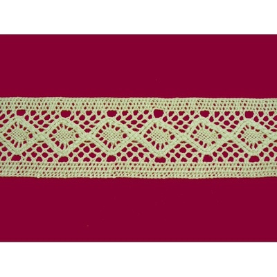 Bavlněná paličkovaná krajka 2075V/40mm ecru/5m