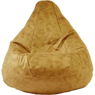 Pufrelax Пуф круша, 220л. , Nirvana Hobbit - Amber, Перящ се калъф, Пълнеж от полистиролни перли, Гама Premium