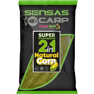 Sensas Směs Na Pastu Super Groundpaste 2in1 1 kg - Natural Corn