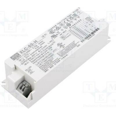 MEAN WELL XLC-60-H Napájecí zdroj: spínaný; LED; 60W; 9÷54VDC; 900mA÷1,7A; 155÷400VDC
