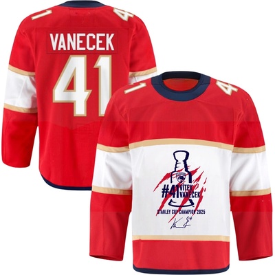 FansArena Pánsky dres Vítek Vaněček #41 Stanley Cup Champion 2025 Florida Panthers