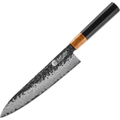 SaKuRo Šefkuchařský nůž z damaškové oceli Eben 2.0 20,8 cm
