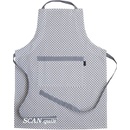 Scanquilt zástěra Dekoro drobné káro bílošedá