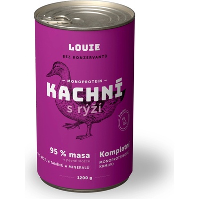 Louie Dog kačacie s ryžou 1200 g