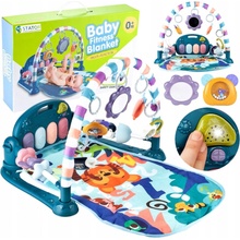 Majlo Toys Hrací deka s piankem Tygřík modrá