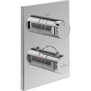 Villeroy & Boch Вграден смесител за вана и душ Villeroy&Boch Angular, гланциран хром, без вграден корпус (TVD00065300061)