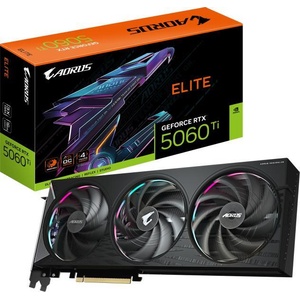 GIGABYTE GeForce RTX 5060 Ti AORUS ELITE 16GB GDDR7 128bit (GV-N506TAORUS E-16GD) Видео карти