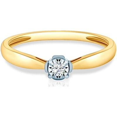 Savicki Zásnubný prsteň dvojfarebné zlato diamant SAVPI KU 35976 Z