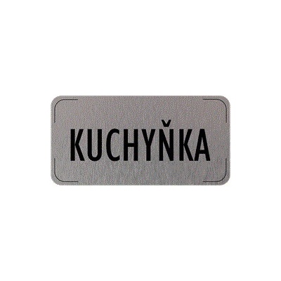 Popis místnosti - cedulka na dveře - Kuchyňka, hliníková tabulka, 160 x 80 mm