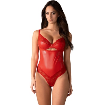 Obsessive Aliosa Боди в червен цвятV-64666-Czerwony - Черен, размер L/XL