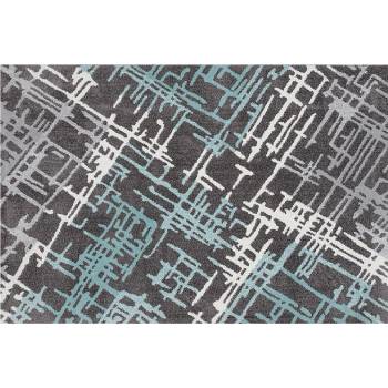 КИЛИМ КРИЕЙТИВ СИНЬО АБСТРАКТ 160x230см АНТРАЦИТ (22103-00441-160х230)