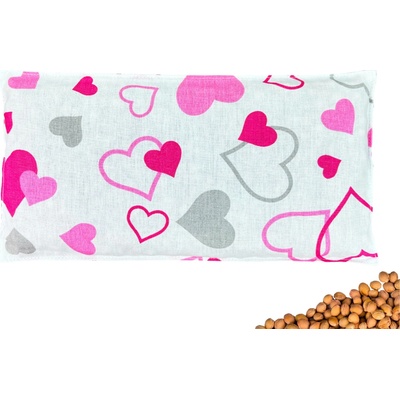 VFstyle nahrievací vankúšik s čerešňovými kôstkami 30x15 cm Love