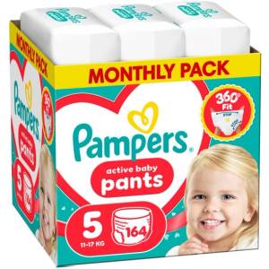 Pampers Гащички Pampers Pants 5 (12-17 кг. ) - 164 броя